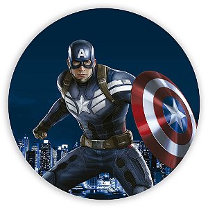 Painel Redondo - Capitao America - Sublimado 3D