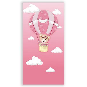 Faixa Lateral - Ursinha Baloeira Rosa - Sublimado 3D