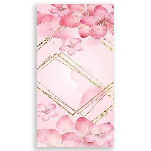 Faixa Lateral - Flores Rosa - Sublimado 3D