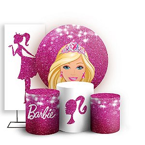 KIT Redondo Trio e Faixa - Barbie - Sublimado 3D