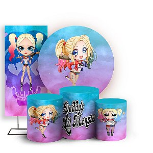 KIT Redondo Trio e Faixa - Arlequina - Sublimado 3D