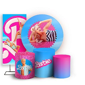 KIT Redondo Trio e Faixa - Barbie - Sublimado 3D