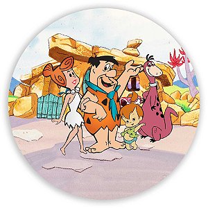 Painel Redondo - Os Flinstones  - Sublimado 3D