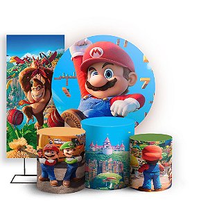 KIT Redondo Trio e Faixa - Super Mario Bros - Sublimado 3D