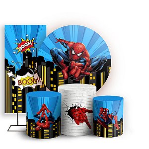 KIT Redondo Trio e Faixa - Homem Aranha - Sublimado 3D