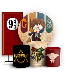KIT Redondo Trio e Faixa - Harry Potter - Sublimado 3D