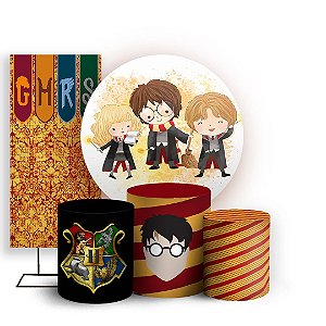 KIT Redondo Trio e Faixa - Harry Potter - Sublimado 3D