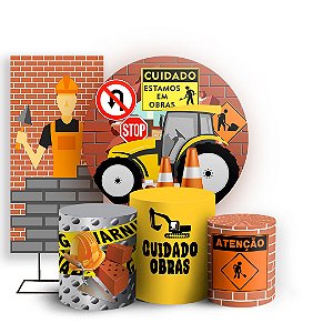 KIT Redondo Trio e Faixa - Costrução - Sublimado 3D
