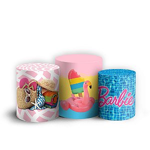 Trio Cilindro -  Barbie - Sublimado 3D + Elástico