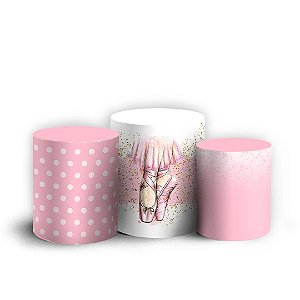 Trio Cilindro -  Bailarina Cute - Sublimado 3D + Elástico