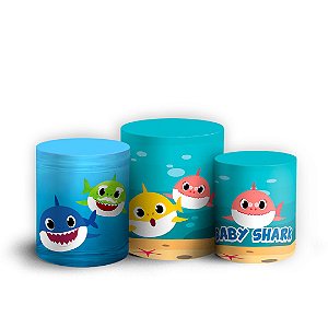 Trio Cilindro -  Baby Shark - Sublimado 3D + Elástico