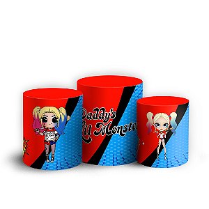 Trio Cilindro -  Arlequina - Sublimado 3D + Elástico