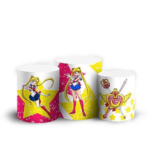 Trio Cilindro -  Sailor Moon - Sublimado 3D + Elástico