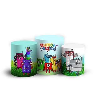 Trio Cilindro -  NumberBlocks - Sublimado 3D + Elástico