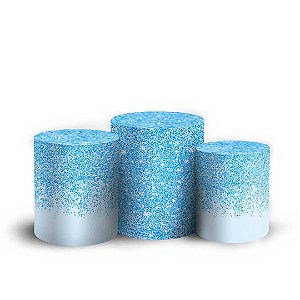 Trio Cilindro -  Glitter - Sublimado 3D + Elástico