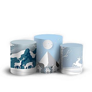 Trio Cilindro - Natal - Ano Novo - Sublimado 3D + Elástico