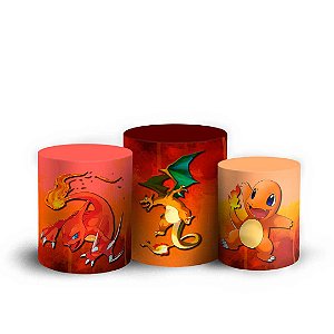 Trio Cilindro -  Pokemon Charmander - Sublimado 3D + Elástico