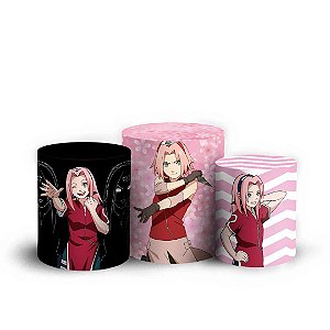 Trio Cilindro -  Sakura - Sublimado 3D + Elástico
