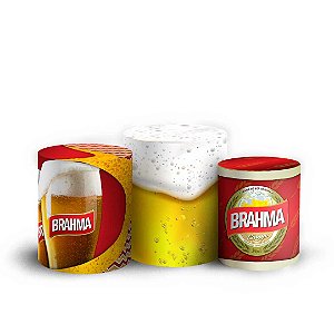 Trio Cilindro -  Brahma - Sublimado 3D + Elástico