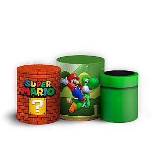 Trio Cilindro - Super Mario - Sublimado 3D + Elástico