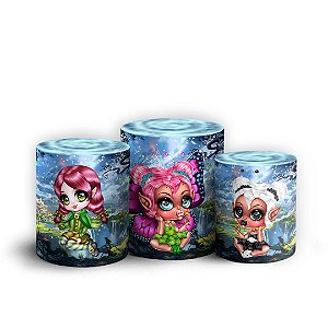 Trio Cilindro - Fada - Sublimado 3D + Elástico