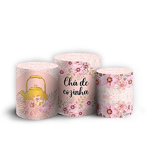 Trio Cilindro - Chá de Cozinha - Sublimado 3D + Elástico