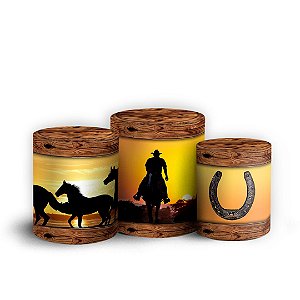 Trio Cilindro - Cavalo - Sublimado 3D + Elástico