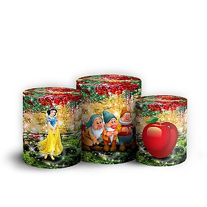 Trio Cilindro - Branca de Neve - Sublimado 3D + Elástico