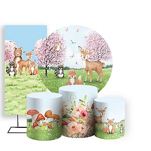 KIT Redondo Trio e Faixa - Bosque - Sublimado 3D