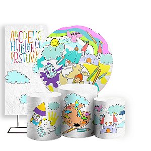 KIT Redondo Trio e Faixa - ABC - Sublimado 3D