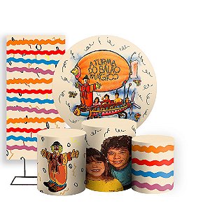 KIT Redondo Trio e Faixa - A Turma do Balão Mágico - Sublimado 3D