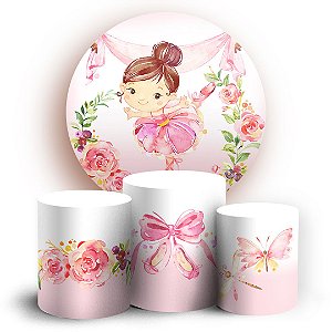 KIT Redondo e Trio - Bailarina - Sublimado 3D