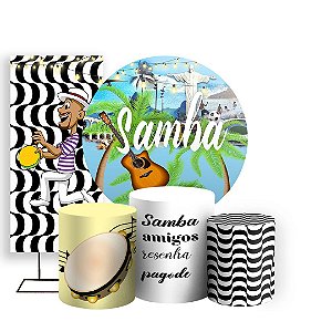 KIT Redondo Trio e Faixa - Samba - Sublimado 3D