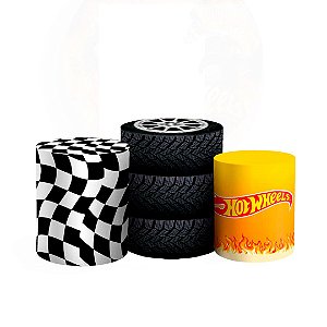 Trio Cilindro - Hot Wheels - Sublimado 3D + Elástico