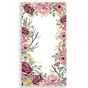 Faixa Lateral - Rosas - Sublimado 3D