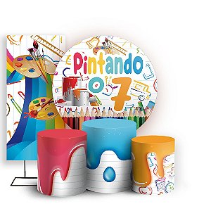KIT Redondo Trio e Faixa - Pintando o Sete - Sublimado 3D