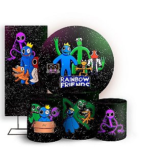 KIT Redondo Trio e Faixa - Rainbow Friends - Sublimado 3D