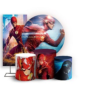 KIT Redondo Trio e Faixa - The Flash - Sublimado 3D