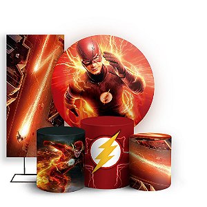 KIT Redondo Trio e Faixa - The Flash - Sublimado 3D