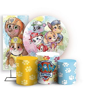 KIT Redondo Trio e Faixa - Patrulha Canina - Sublimado 3D