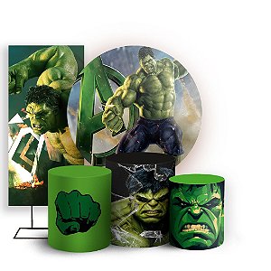KIT Redondo Trio e Faixa - Hulk - Sublimado 3D