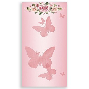 Faixa Lateral - Borboleta Rosa - Sublimado 3D