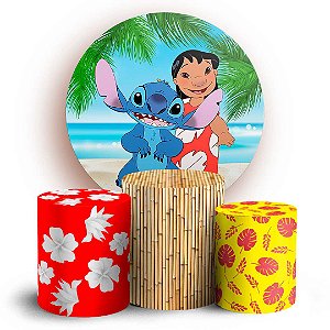 KIT Redondo e Trio - Lilo e Stitch - Sublimado 3D