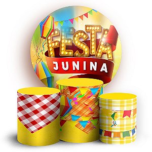 KIT Redondo e Trio - Festa Junina - Sublimado 3D