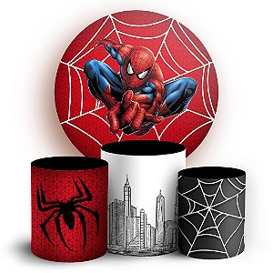 KIT Redondo e Trio - Homem Aranha - Sublimado 3D