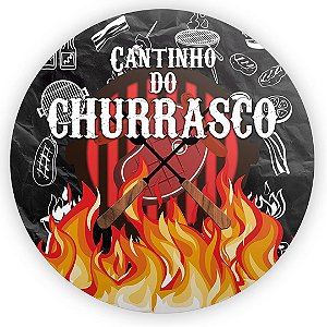 Painel Redondo - Churrasco - Sublimado 3D
