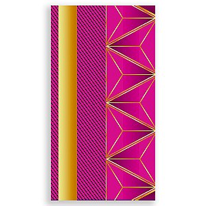 Faixa Lateral - Happy Birthday Rosa - Sublimado 3D