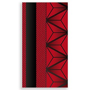 Faixa Lateral - Abstrato Vermelho - Sublimado 3D