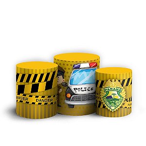Trio Cilindro - Policia Militar  - Sublimado 3D + Elástico