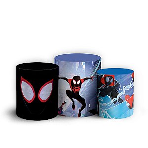 Trio Cilindro - Homem Aranha no Aranhaverso - Sublimado 3D + Elástico